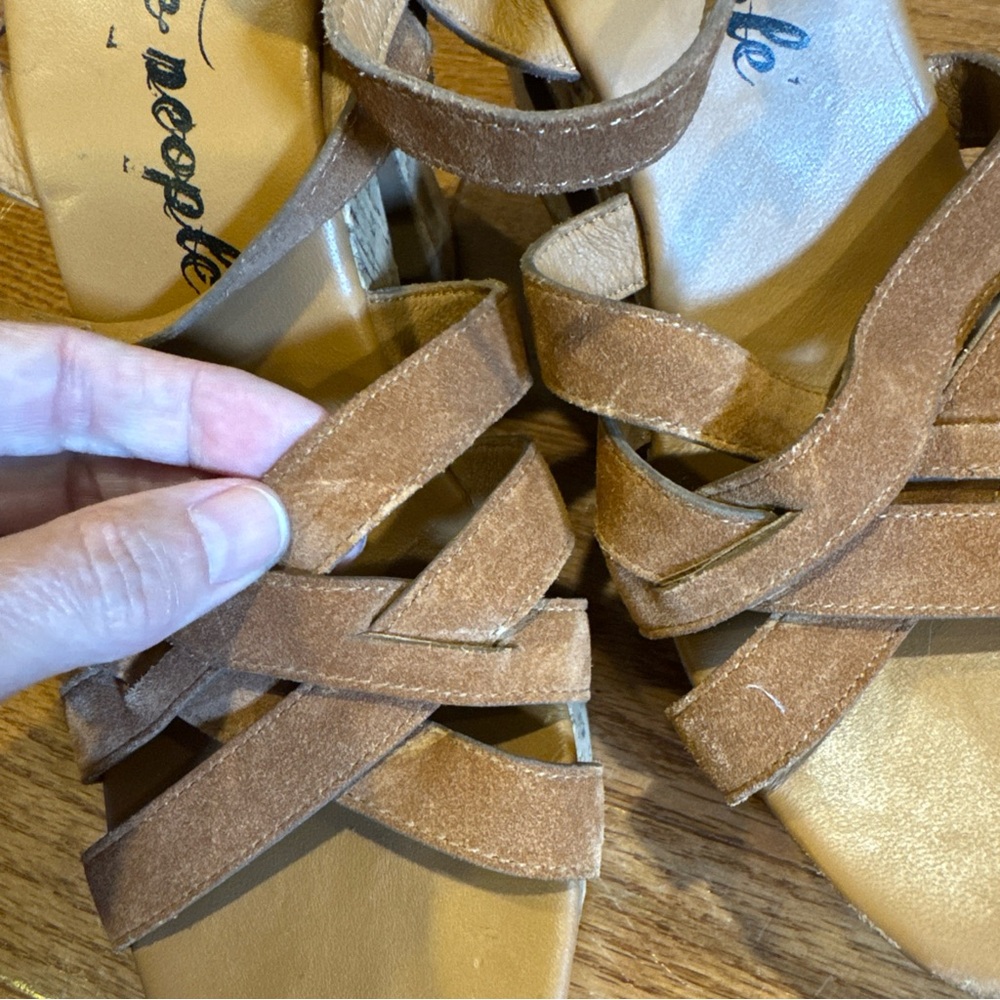 Free People Cork Platform Sandals in Brown - Picture 8 of 9